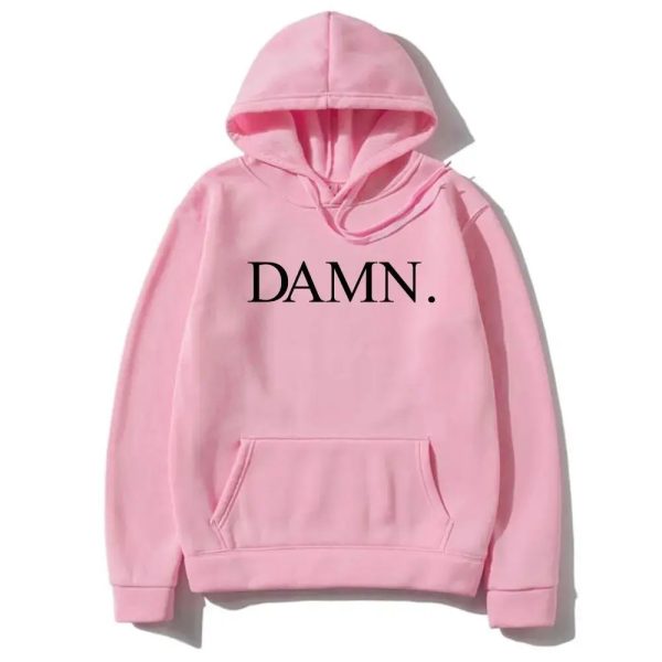 Oversized Kendrick Lamar DAMN letter hoodie for men, vintage 90s hip hop fleece pullover streetwear style 🖤🧥🎤