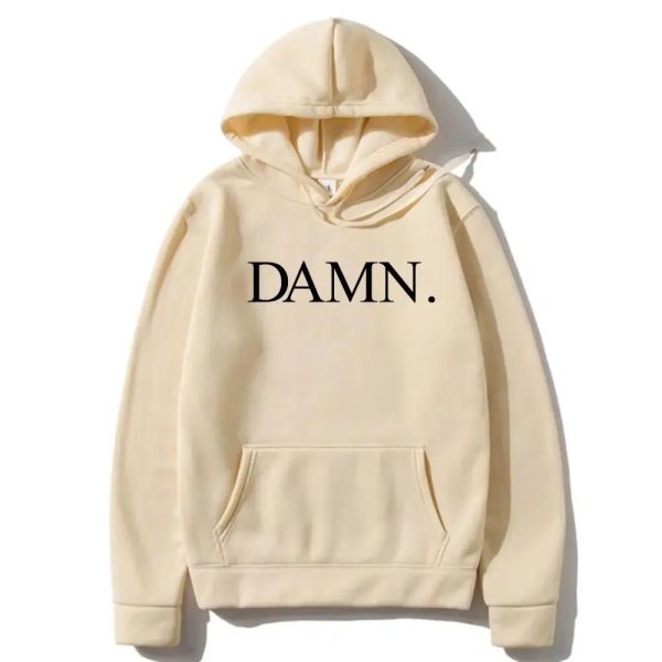 Oversized Kendrick Lamar DAMN letter hoodie for men, vintage 90s hip hop fleece pullover streetwear style 🖤🧥🎤
