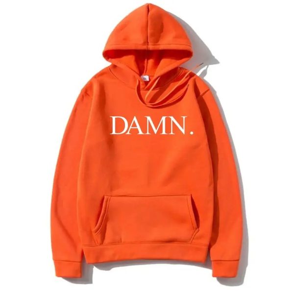 Oversized Kendrick Lamar DAMN letter hoodie for men, vintage 90s hip hop fleece pullover streetwear style 🖤🧥🎤