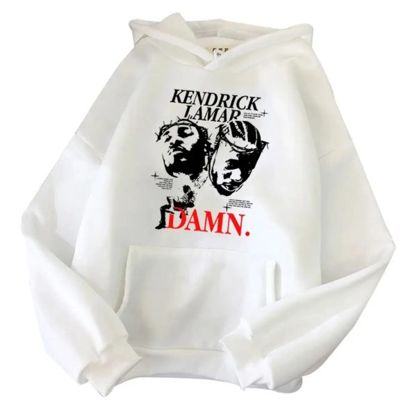 Women’s retro hoodie with Kendrick Lamar DAMN album design