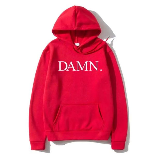 Oversized Kendrick Lamar DAMN letter hoodie for men, vintage 90s hip hop fleece pullover streetwear style 🖤🧥🎤