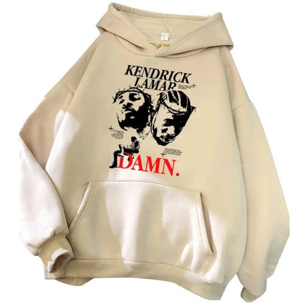 Women’s retro hoodie with Kendrick Lamar DAMN album design