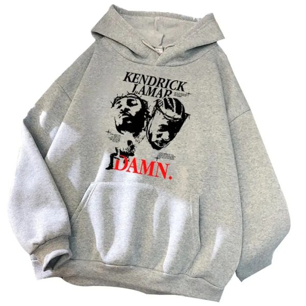 Women’s retro hoodie with Kendrick Lamar DAMN album design