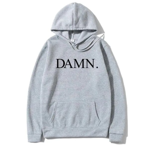 Oversized Kendrick Lamar DAMN letter hoodie for men, vintage 90s hip hop fleece pullover streetwear style 🖤🧥🎤