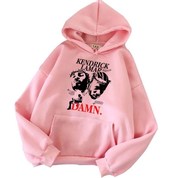 Women’s retro hoodie with Kendrick Lamar DAMN album design