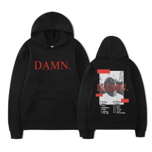Minimalist Kendrick Lamar DAMN Print Oversized Hoodie for Men and Women