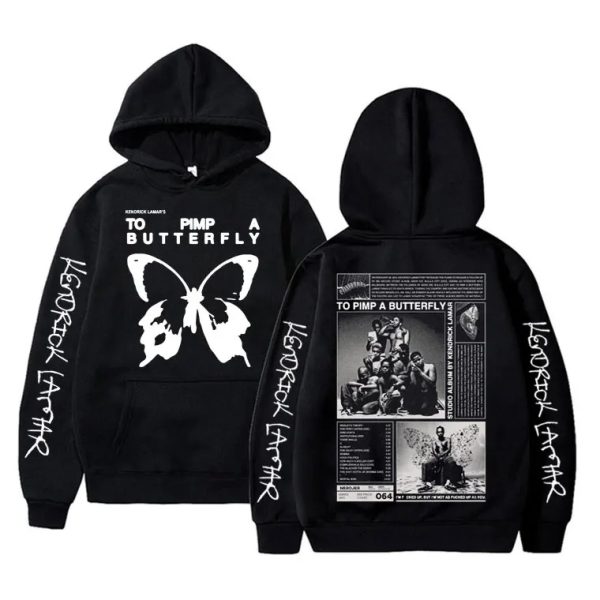 Minimal Kendrick Lamar hoodie inspired by Butterfly album