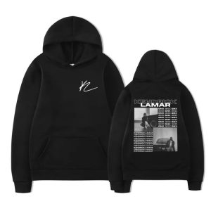 Retro Kendrick Lamar DAMN hoodie with double-sided print and oversized fit