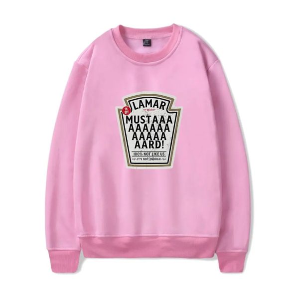 Minimal mustard Kendrick Lamar sweatshirt with lyrics