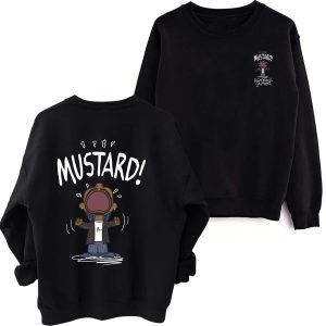Mustard yellow Kendrick Lamar GNX album hoodie, unisex oversized style