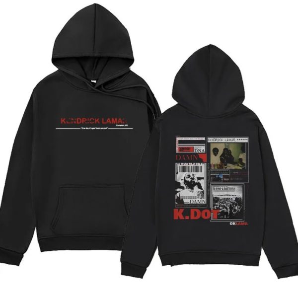 Y2K Aesthetic Kendrick Lamar Hoodie – Oversized DAMN. Album Pullover