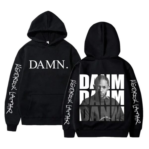 Kendrick Lamar DAMN hoodie, album-inspired hip hop streetwear