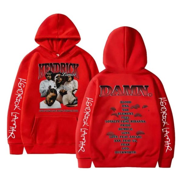 Artistic Kendrick Lamar Hoodie Inspired by DAMN Album – Oversized Unisex Rap Sweatshirt