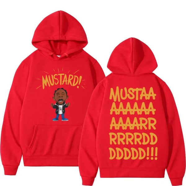 Kendrick Lamar mustard hoodie autumn winter hip hop casual sweatshirt