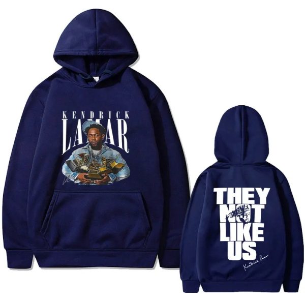 Kendrick Lamar hoodie with They Not Like Us print, hip hop streetwear style