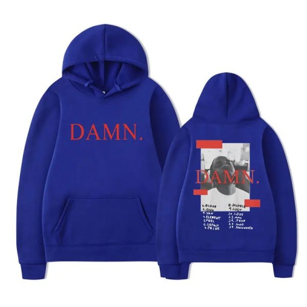 Minimalist Kendrick Lamar DAMN Print Oversized Hoodie for Men and Women