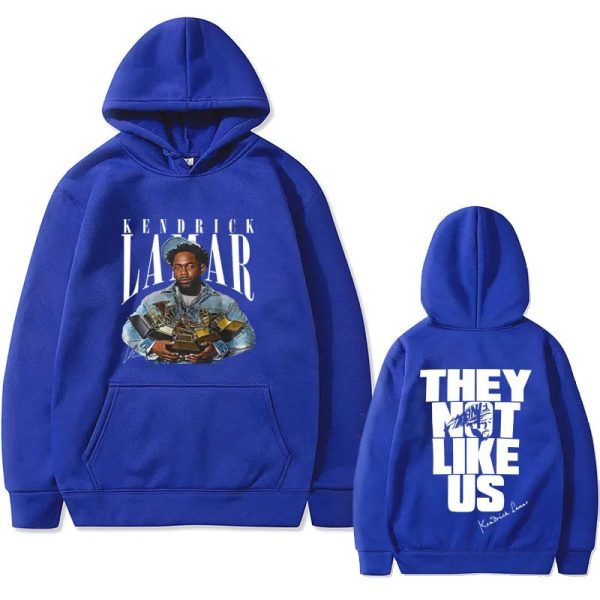 Kendrick Lamar hoodie with They Not Like Us print, hip hop streetwear style
