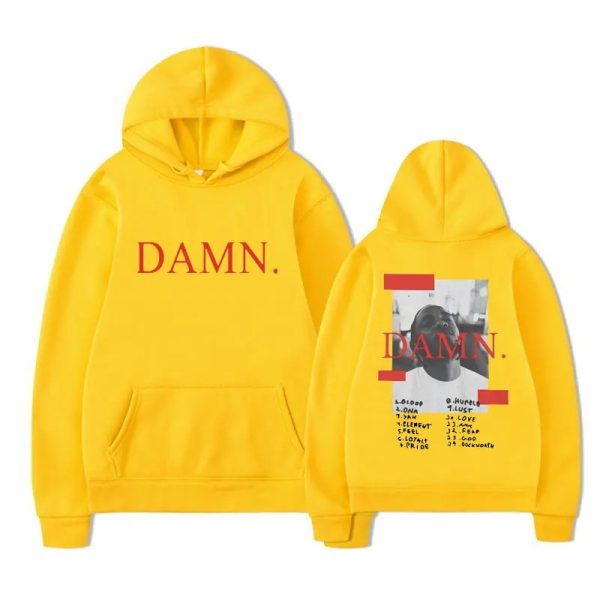 Minimalist Kendrick Lamar DAMN Print Oversized Hoodie for Men and Women