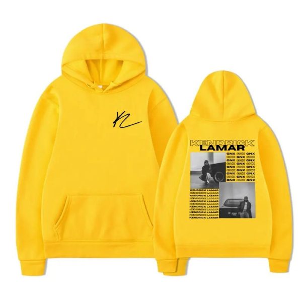 Retro Kendrick Lamar DAMN hoodie with double-sided print and oversized fit