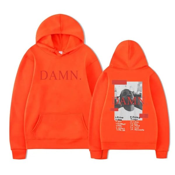 Minimalist Kendrick Lamar DAMN Print Oversized Hoodie for Men and Women