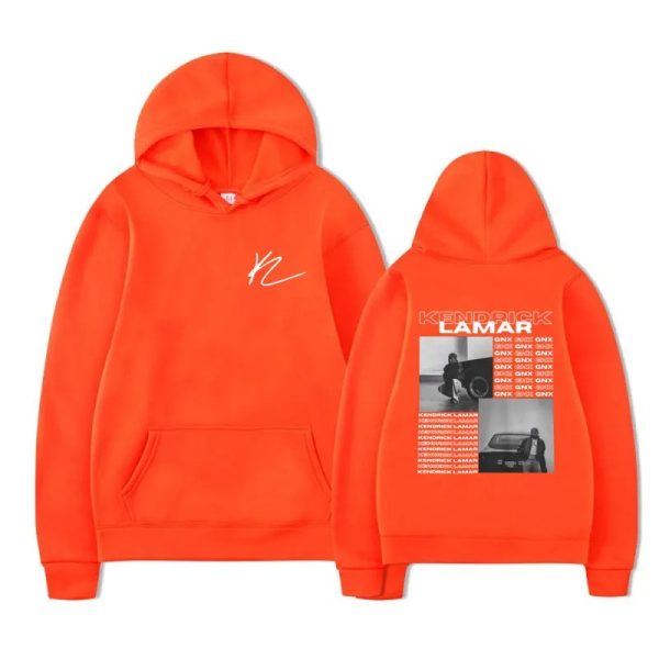 Retro Kendrick Lamar DAMN hoodie with double-sided print and oversized fit