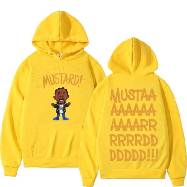 Kendrick Lamar mustard hoodie autumn winter hip hop casual sweatshirt