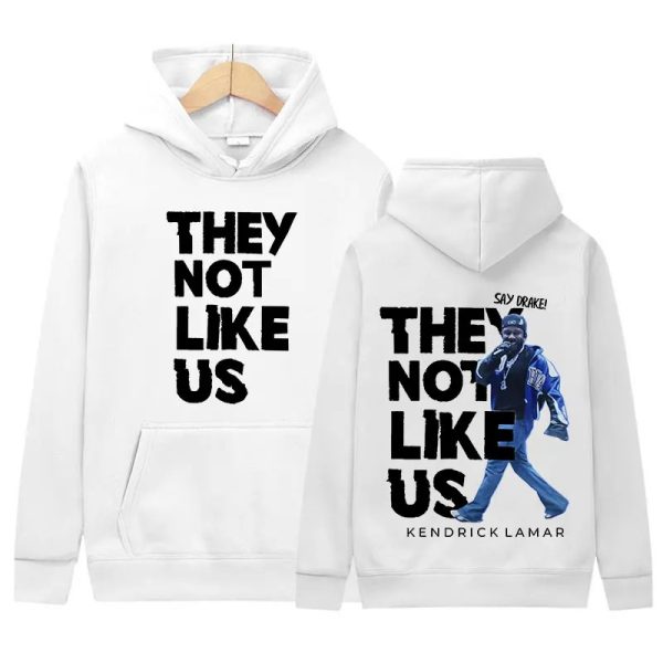 Oversized Kendrick Lamar 2025 tour hoodie, “They Not Like Us” print, men’s streetwear style
