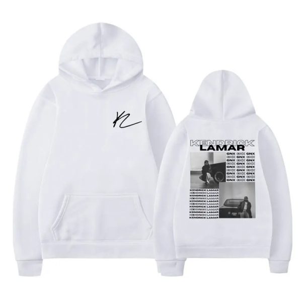 Retro Kendrick Lamar DAMN hoodie with double-sided print and oversized fit