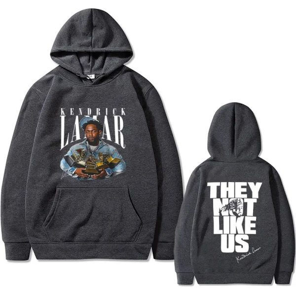 Kendrick Lamar hoodie with They Not Like Us print, hip hop streetwear style