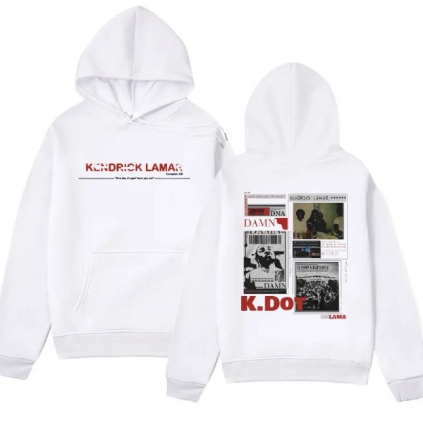 Y2K Aesthetic Kendrick Lamar Hoodie – Oversized DAMN. Album Pullover