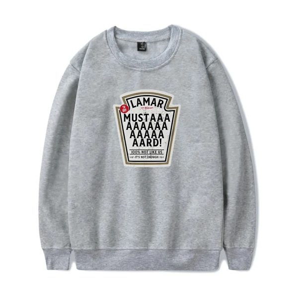 Minimal mustard Kendrick Lamar sweatshirt with lyrics