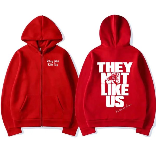 Kendrick Lamar They Not Like Us oversized zipper hoodie
