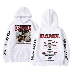 Artistic Kendrick Lamar Hoodie Inspired by DAMN Album – Oversized Unisex Rap Sweatshirt