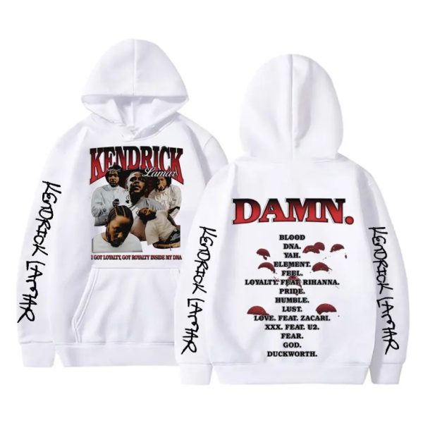 Artistic Kendrick Lamar Hoodie Inspired by DAMN Album – Oversized Unisex Rap Sweatshirt