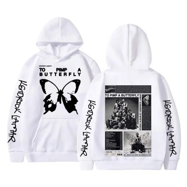 Minimal Kendrick Lamar hoodie inspired by Butterfly album