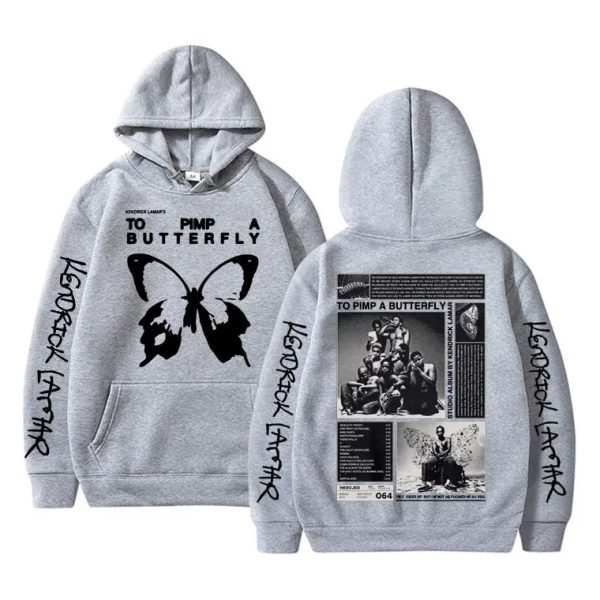 Minimal Kendrick Lamar hoodie inspired by Butterfly album