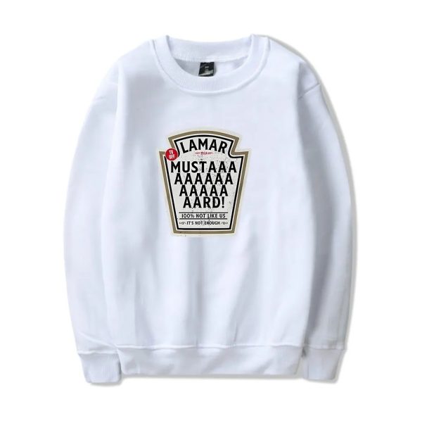 Minimal mustard Kendrick Lamar sweatshirt with lyrics