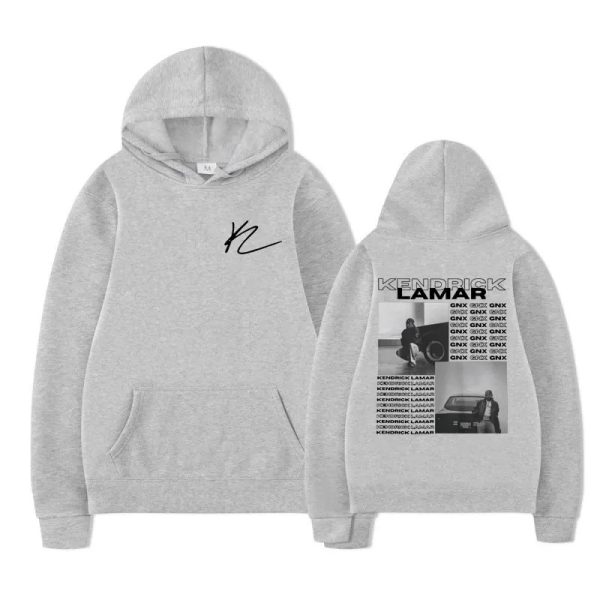 Retro Kendrick Lamar DAMN hoodie with double-sided print and oversized fit