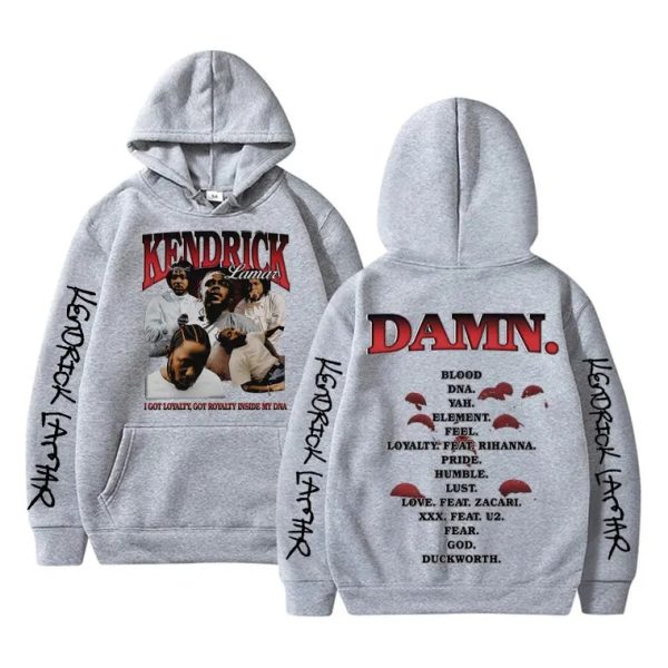 Artistic Kendrick Lamar Hoodie Inspired by DAMN Album – Oversized Unisex Rap Sweatshirt