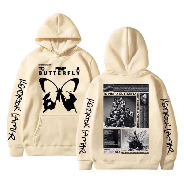 Minimal Kendrick Lamar hoodie inspired by Butterfly album
