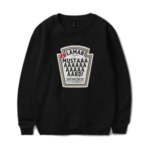 Minimal mustard Kendrick Lamar sweatshirt with lyrics