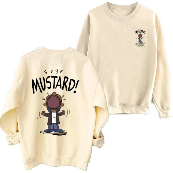 Mustard yellow Kendrick Lamar GNX album hoodie, unisex oversized style
