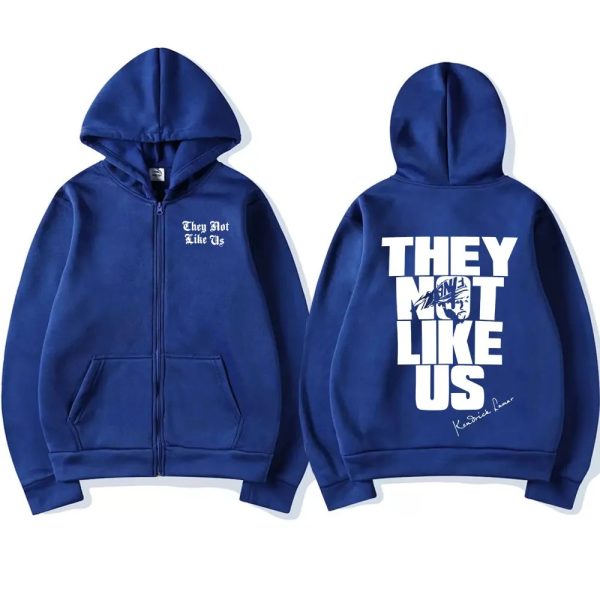 Kendrick Lamar They Not Like Us oversized zipper hoodie