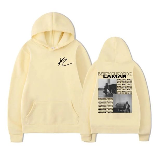 Retro Kendrick Lamar DAMN hoodie with double-sided print and oversized fit