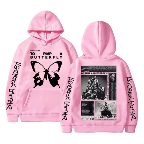Minimal Kendrick Lamar hoodie inspired by Butterfly album
