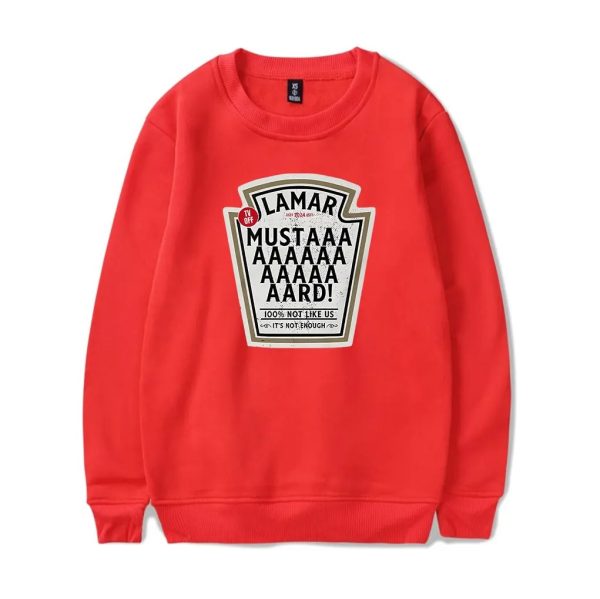 Minimal mustard Kendrick Lamar sweatshirt with lyrics