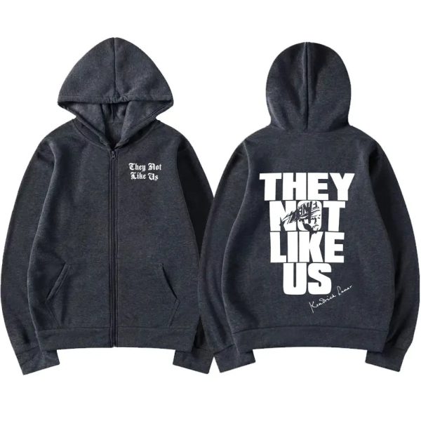 Kendrick Lamar They Not Like Us oversized zipper hoodie