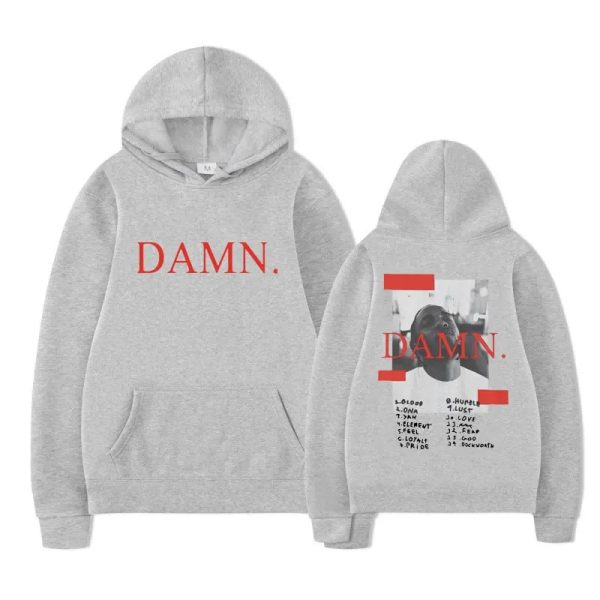 Minimalist Kendrick Lamar DAMN Print Oversized Hoodie for Men and Women