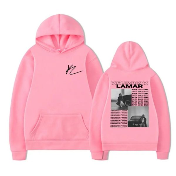 Retro Kendrick Lamar DAMN hoodie with double-sided print and oversized fit