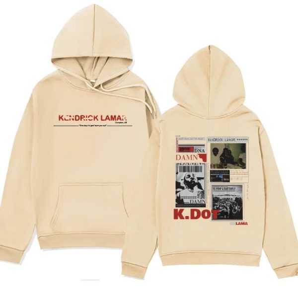 Y2K Aesthetic Kendrick Lamar Hoodie – Oversized DAMN. Album Pullover